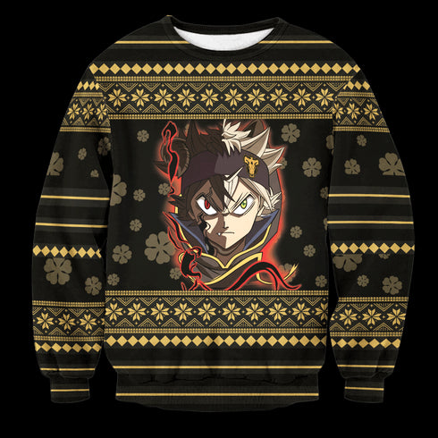 DiveSart - Black Clover Christmas Unisexe Pull - Pull de Noël laid