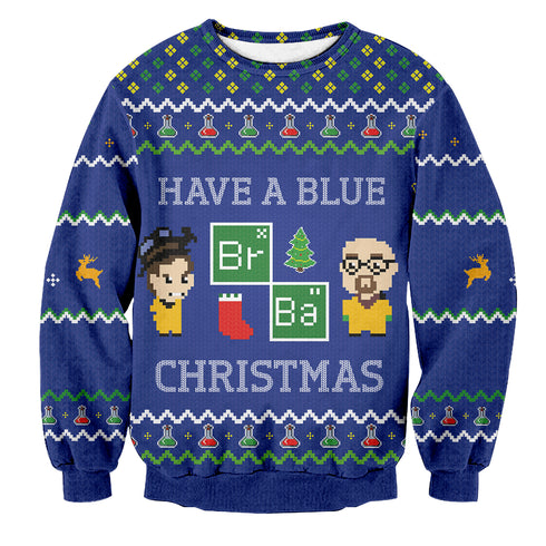 Divesart - Maglione di lana unisex Breaking Bad Holiday - Brutto maglione natalizio