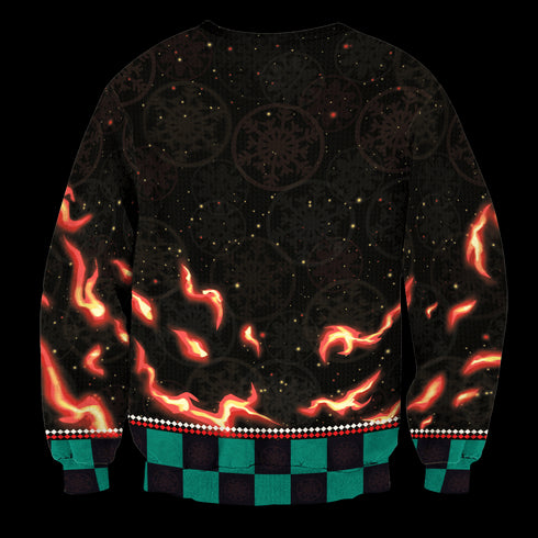 Dance Of The Fire God Unisex Wool Sweater