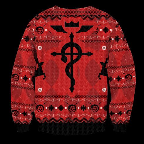 Fullmetal Alchemist Christmas Unisex Wool Sweater