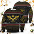 DivesArt - Legend of Zelda Triforce Jul Unisex Wool Sweater - Ugly Christmas Sweater