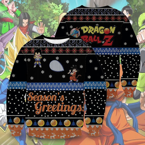 Divesart - Suéter de lana unisex Saiyan Christmas