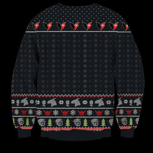 Toothless Christmas Unisex Wool Sweater