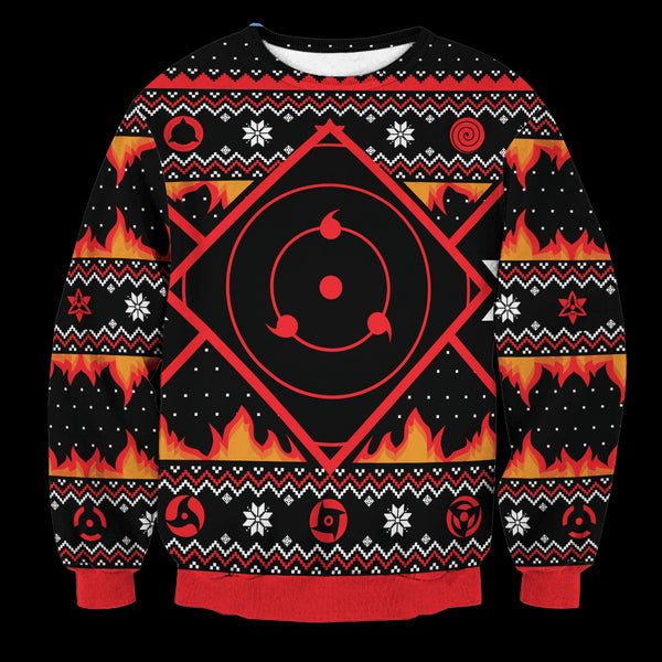 DiveSart - Uchiha Kekkei Genkai Unisexe Wool Sweater - Ugly Christmas Pull