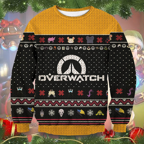 Divesart - Suéter de lana unisex Ultimate Overwatch Christmas