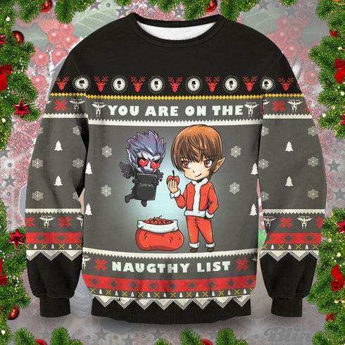 Divesart - Yagami Naughty List Unisex Wollpullover - Weihnachtspullover