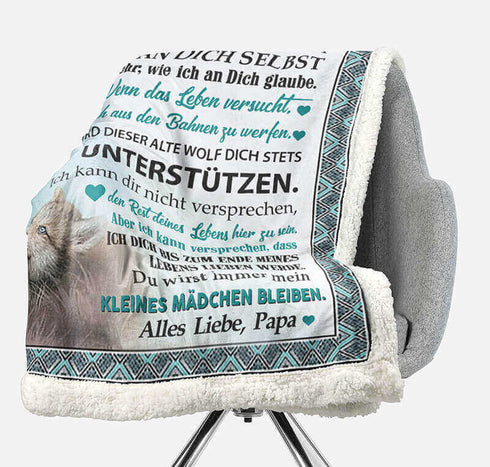 Divesart - Decke vom Vater an die Tochter - "Wolfstreue"