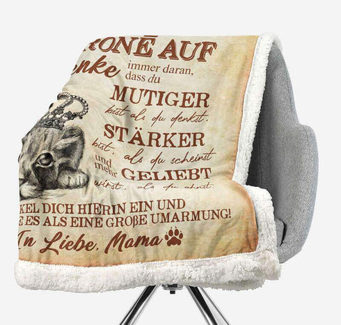 Divesart - Decke von Mutter zu Tochter - "Für meine kleine Prinzessin"