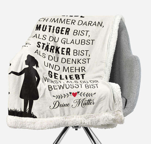 Divesart - Decke von Mutter zu Tochter - "Glück in dir"