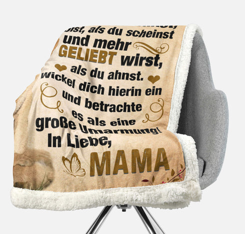 Divesart - Decke von Mutter zu Tochter - "Du bist immer in meinen Gedanken"