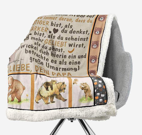 Divesart - Decke vom Vater an die Tochter - "Es ist ein großes Glück, dass ich dich habe"