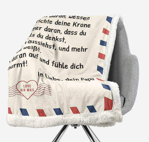 Divesart - Decke vom Vater an den Sohn - "Liebe Brief"