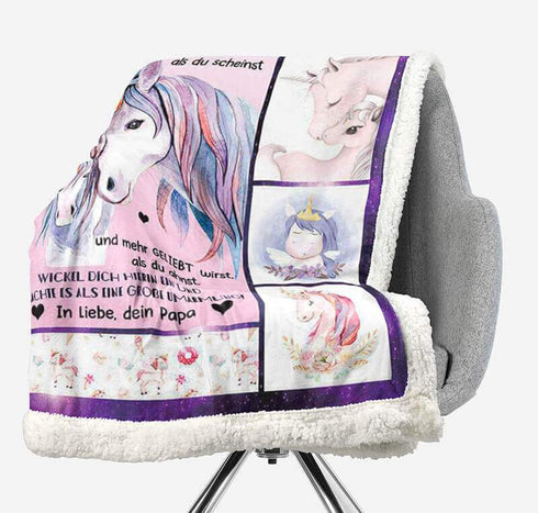 Divesart - Decke vom Vater an die Tochter - "Fabelhafte Welt"
