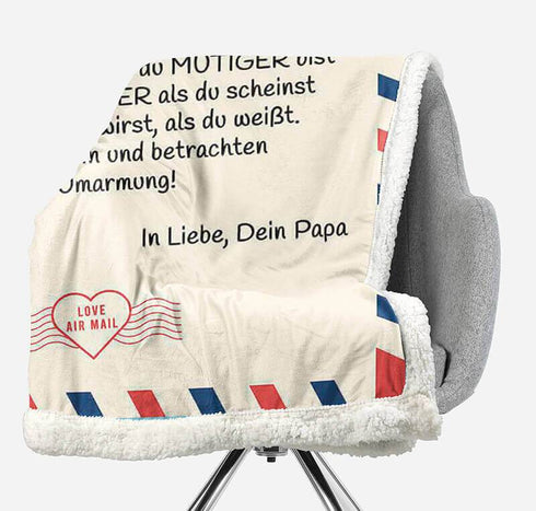 Divesart - Decke vom Vater an die Tochter - "Liebe Brief"