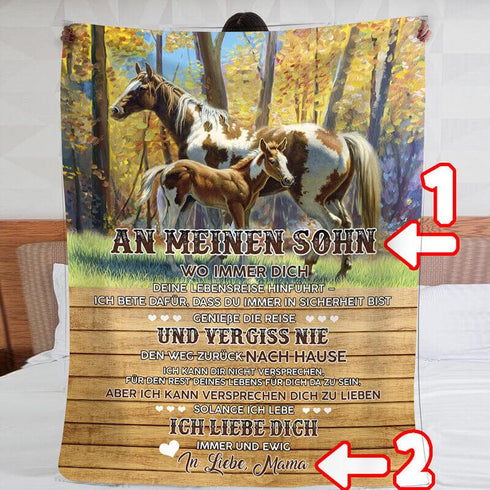 Divesart - Decke von Mutter zu Sohn - "Du bist der Erfolg meines Lebens"
