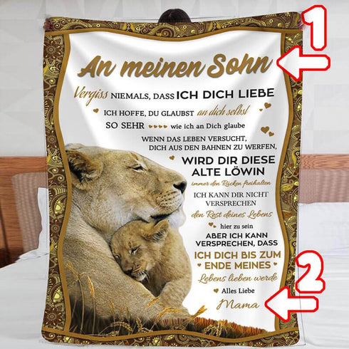 Divesart - Decke von Mutter zu Sohn - "Die Wärme der Berührung einer Mutter"