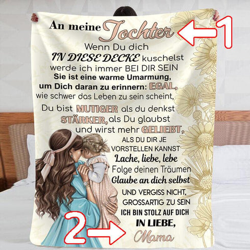 Divesart - Decke von Mutter zu Tochter - "Du bist meine Welt"