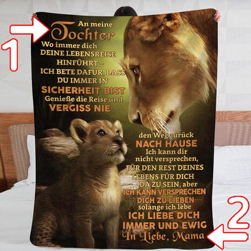 Divesart - Decke von Mutter zu Tochter - "Du bist immer in meinem Herzen"