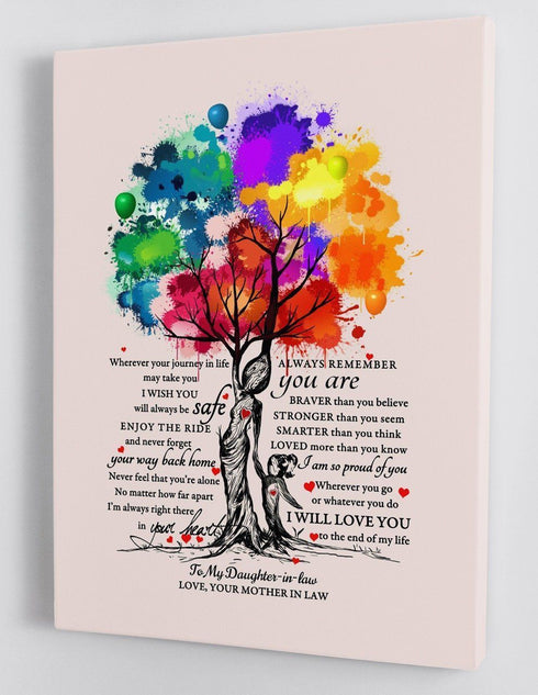 To My Daughter In Law - From Mother In Law - Hard Time Canvas Gift, Gift For Mother-In-Law - Canvas Prints, Matte Canvas