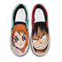 Nami and Luffy Slip On Sneakers Custom Anime OP Shoes