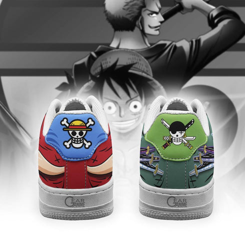 Zoro and Luffy Air Sneakers Custom Anime OP Shoes