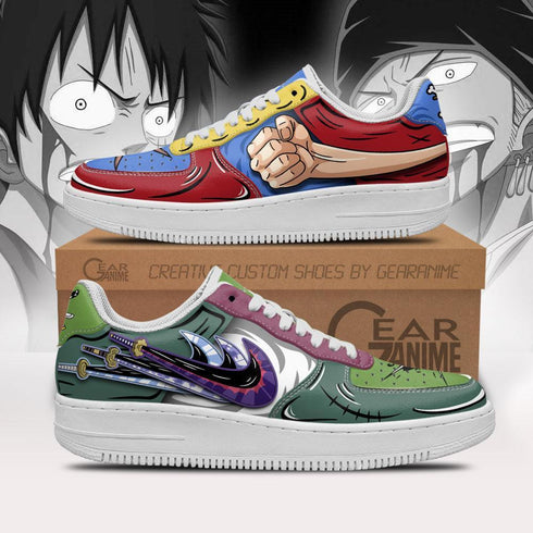 Zoro and Luffy Air Sneakers Custom Anime OP Shoes
