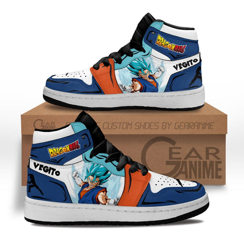 Vegito Kids Sneakers Custom Anime DB Shoes For Kids