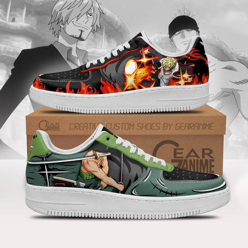 Zoro und Sanji Air Sneakers benutzerdefinierte Anime -Op -Schuhe