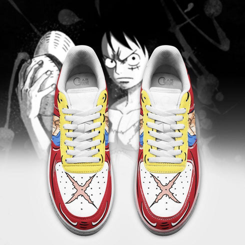 Luffy Gomu Gomu Air Sneakers Custom Anime OP Shoes