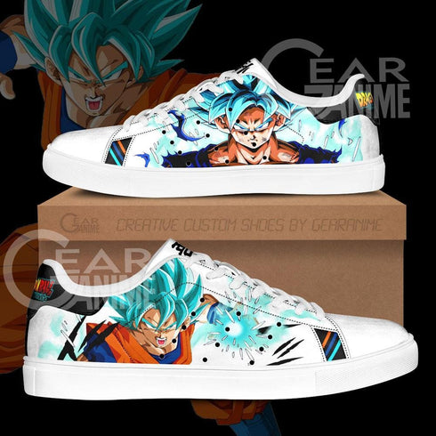 Dragon Ball Skate Shoes Mukautetut Goku Super Saiyan Blue Anime Tennarit