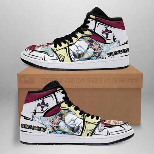 Whitebeard Sneakers Gura Gura Nein Mi Custom Anime OP Schuhe