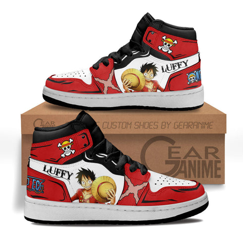 Monkey D Luffy Kids Sneakers Custom Anime OP Shoes For Kids
