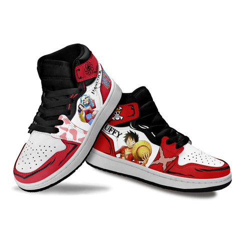 Boa Hancock and Luffy Kids Sneakers Custom Anime OP Shoes For Kids