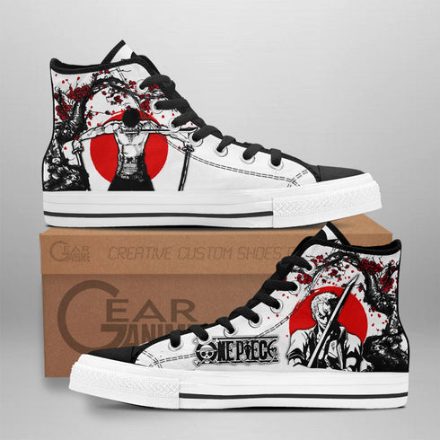 Zoro High Top Shoes Custom Anime OP Tennarit Japan Style
