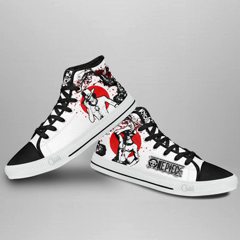 Portgas Ace High Top Shoes Custom Anime OP Sneakers Japan Style
