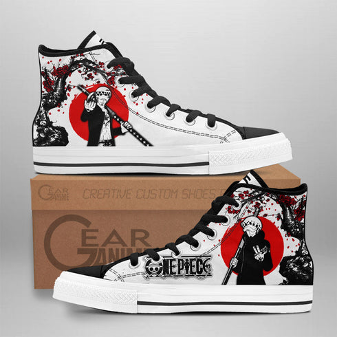Trafalgar Law High Top Shoes Anime OP Sneakers Japan Style