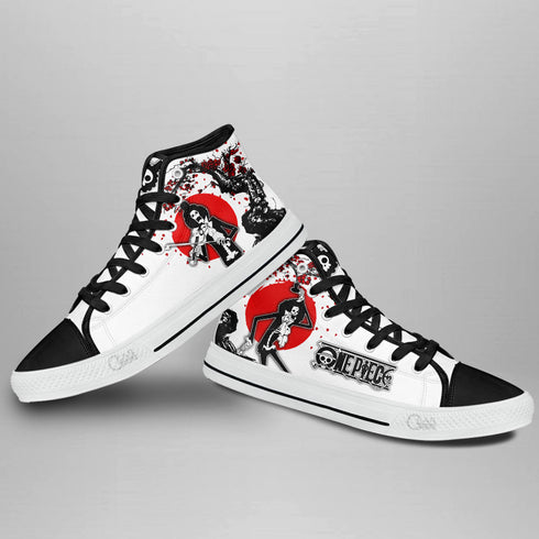 Brook High Top Shoes Custom Anime OP Sneakers Japan Style