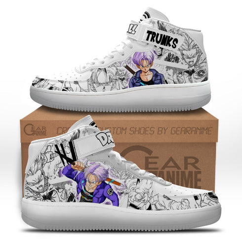 Trunks Sneakers Air Mid Custom DB Anime Shoes Mix Manga