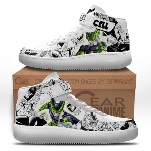 Cell Sneakers Air Mid Custom DB Anime Shoes Mix Manga