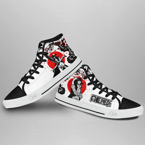 Dracule Mihawk High Top Shoes Anime OP Sneakers Japan Style