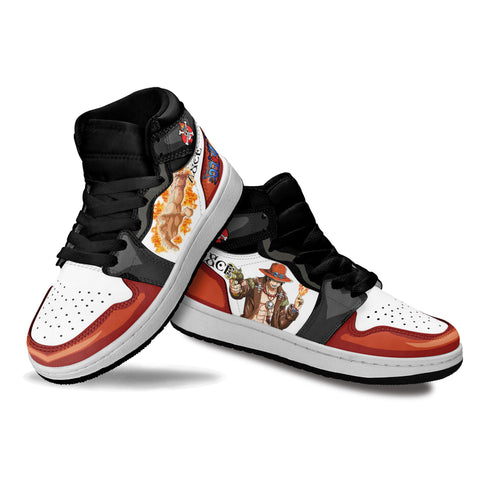 Ace Kids Sneakers Custom OP Anime Shoes For Kids