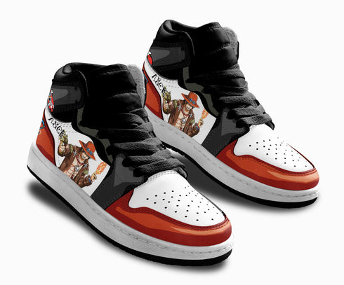Ace Kids Sneakers Custom OP Anime Shoes For Kids