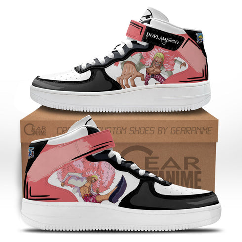 Donquixote Doflamingo Sneakers Air Mid Custom OP Anime Schoenen