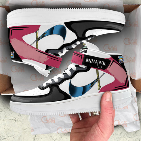 Dracule Mihawk Sneakers Air Mid Custom OP Anime Shoes