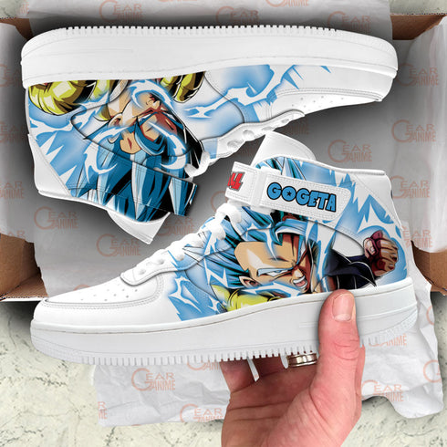 Gogeta Sneakers Air Mid Custom Dragon Ball Anime Shoes