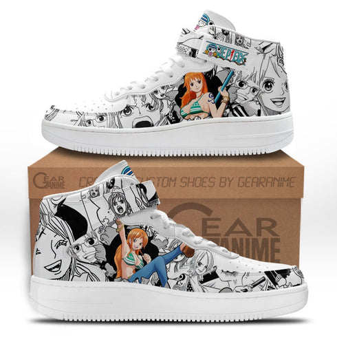 Nami Sneakers Air Mid Op Custom Anime Shoes Mix Manga