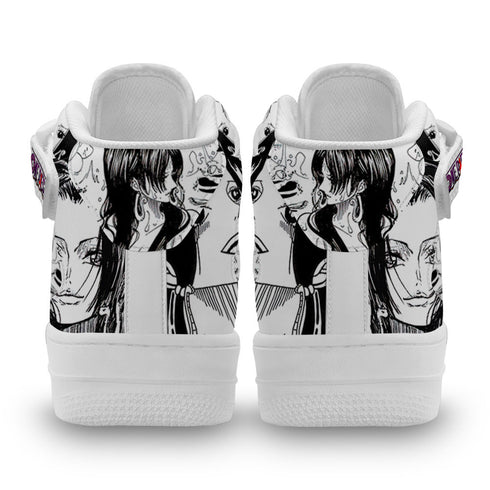 Boa Hancock Sneakers Air Mid OP Custom Anime Shoes Mix Manga