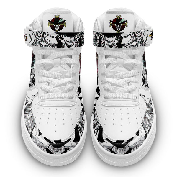 Mihawk Sneakers Air Mid OP Custom Anime Shoes Mix Manga