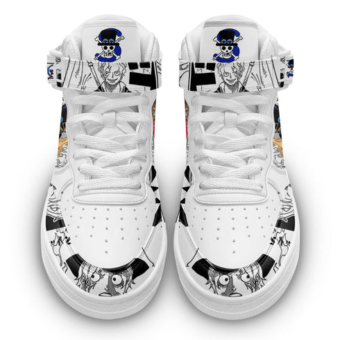 Sabo Sneakers Air Mid OP Custom Anime Shoes Mix Manga