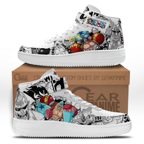 Franky Sneakers Air Mid Op Custom Anime Shoes Mix Manga